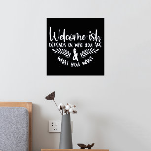 Impresión Metalizada Relieve metalizado plateado de bienvenida cómico