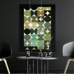 Impresión Metalizada Resumen Media Círculos Industrial Fusion Art Gold<br><div class="desc">Hermoso taupe contemporáneo negro, marrón oscuro, gris, beige, verde azulado, verde oliva y verdaderos círculos geométricos de color Relieve metalizado dorado y medio círculo en un fondo blanco y nítido. Elegante, elegante y ecléctico diseño minimalista para el diseñador de interiores artísticos, el decorador artístico, el popular histrista de moda, el...</div>