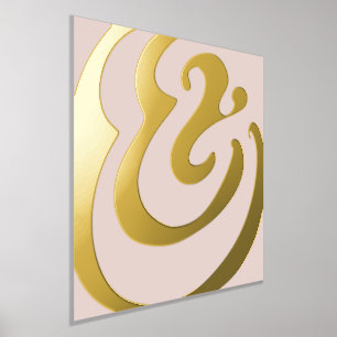 Impresión Metalizada Resumen mínimo de oro rosado Rubor