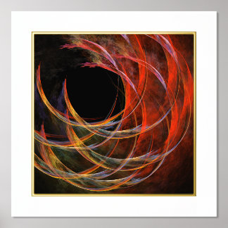Impresión Metalizada Rompiendo el arte abstracto del círculo