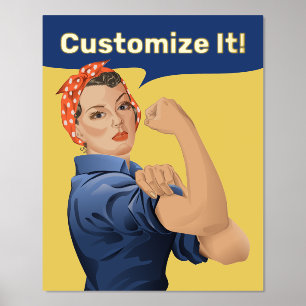 Impresión Metalizada Rosie the Riveter