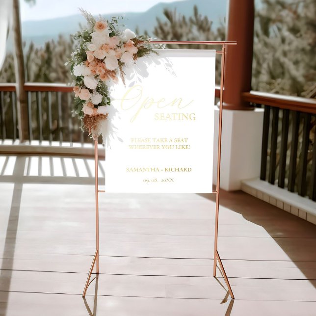 Impresión Metalizada Rótulo de asientos abiertos de Boda de guiones Min (Subido por el creador)