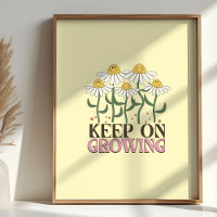 Seguir Creciendo Las Citas Positivas Flores Retro