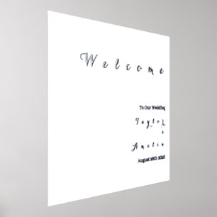 Impresión Metalizada Signo de bienvenida boda Relieve metalizado platea