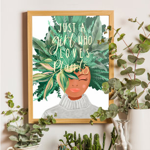 Impresión Metalizada Solo un Chica que ama las plantas Planta loca La