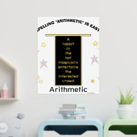 Sombrero de mago de estrellas de oro Ortografía Ar