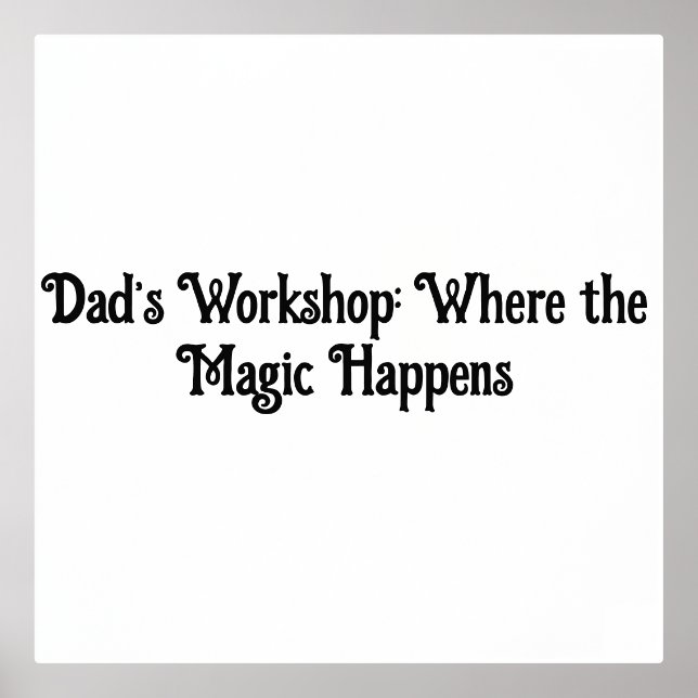 Impresión Metalizada Taller de papá: ¿Dónde sucede la magia? (Anverso)