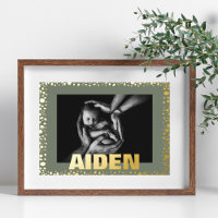 TEXTO NEGRO moderno ORO PEBBLES Y MOSS Photo