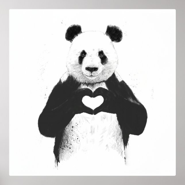 Impresión Metalizada Todo lo que necesitas es amor - Póster de papel de (Anverso)