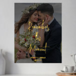 Impresión Metalizada Tu texto y foto de Keepsake recuerdan este momento<br><div class="desc">Añada un toque elegante y personalizado a las decoraciones caseras con una foto única de un personalizado y cita la impresión de Relieve metalizado dorado. La imagen y todos los textos de esta plantilla son fáciles de personalizar, incluyendo el texto que dice "Recuerde este momento" (IMAGE PLACEMENT TIP: Una manera...</div>