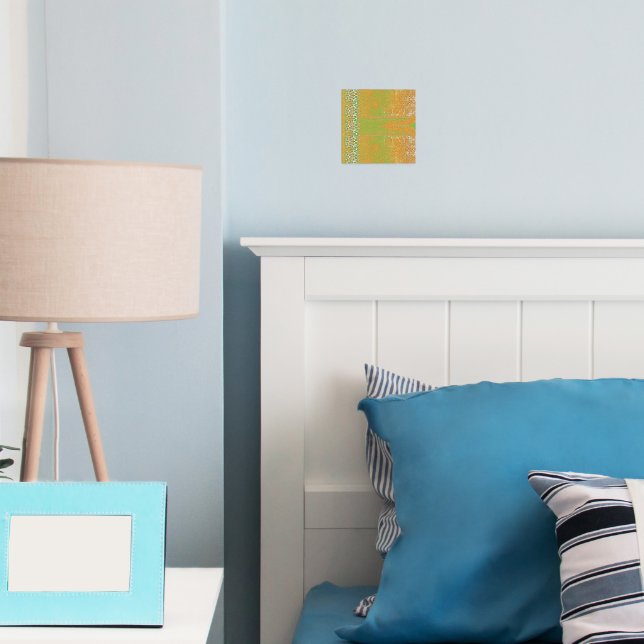 Impresión Metalizada Un pañuelo indio muy bien diseñado en verde y en (In situ (dormitorio))
