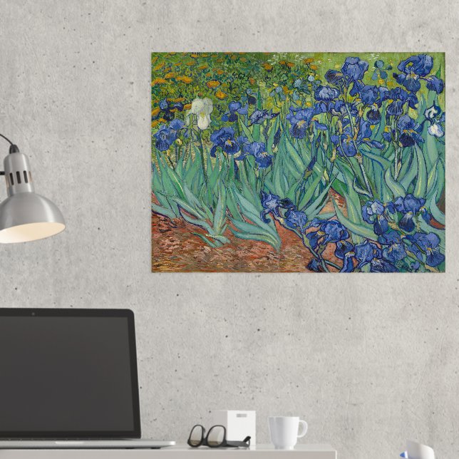 Impresión Metalizada Vincent Van Gogh, Irises, Les Iris (In situ (Escritorio 2))