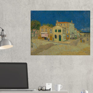 Impresión Metalizada Vincent Van Gogh, La Casa Amarilla, La Calle
