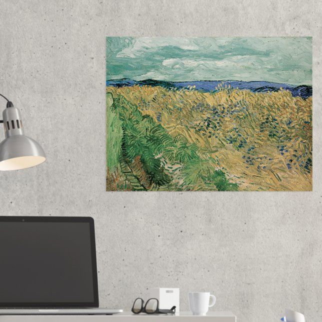 Impresión Metalizada Vincent Van Gogh, Wheatfield Con Cornflowers (In situ (Escritorio 2))