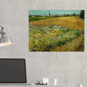 Impresión Metalizada Vincent Van Gogh, Wheatfield, Korenveld