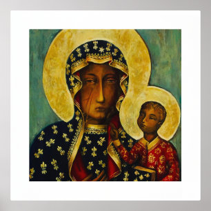 Impresión Metalizada Virgen Negra de Częstochowa