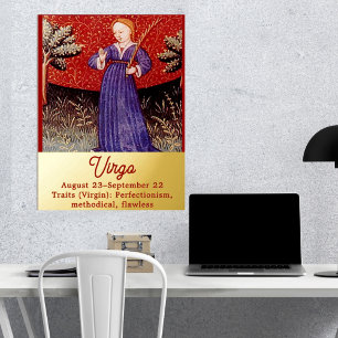 Impresión Metalizada Virgo la fiesta de cumpleaños del Rótulo Virgin Zo