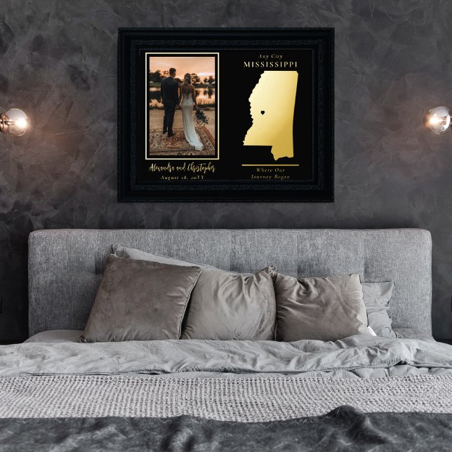 Impresión Metalizada Where Our Journey Began Mississippi Wedding Photo  (Subido por el creador)