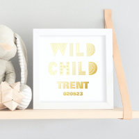WILD CHILD | NOMBRES FECHA TEXTO EDITABLE ORO