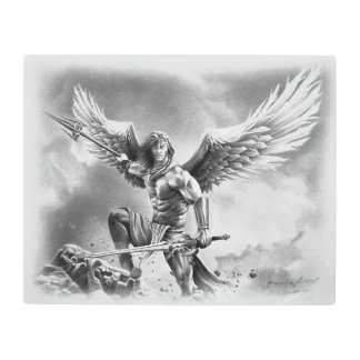 Impresión metalizado 20" del GUERRERO del ÁNGEL