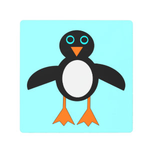 Impresión Metalizado de arte en pared de pingüino
