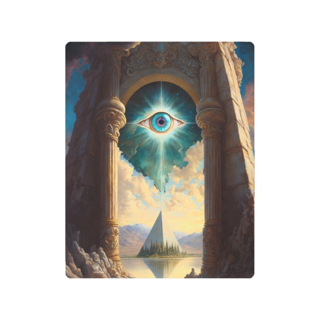 Impresión Metalizado de arte ocular en pirámide mí (Anverso)