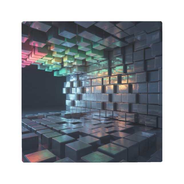 Impresión Metalizado de cubos 3D (Anverso)