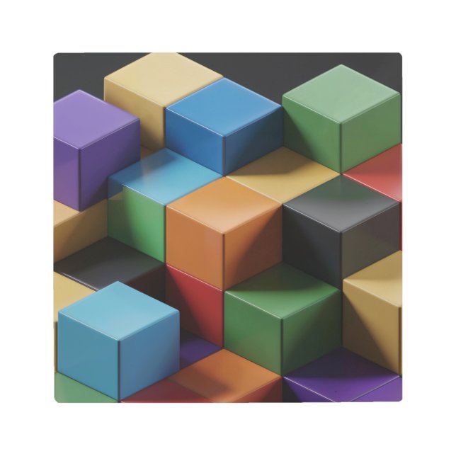 Impresión Metalizado de cubos 3D (Anverso)