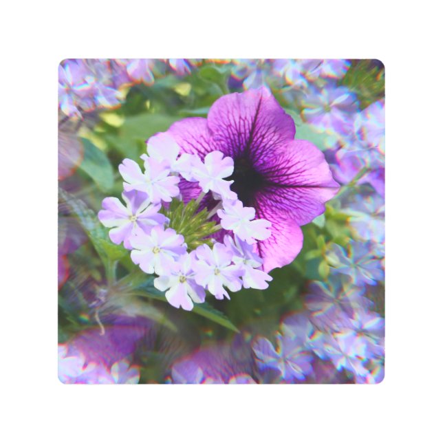 Impresión Metalizado de flores de verano (Anverso)