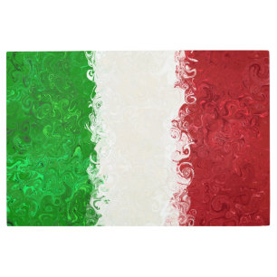 Impresión Metalizado de la bandera italiana de Ita