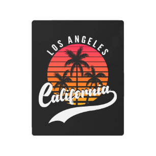 Impresión Metalizado de los Angeles Retro Sunset