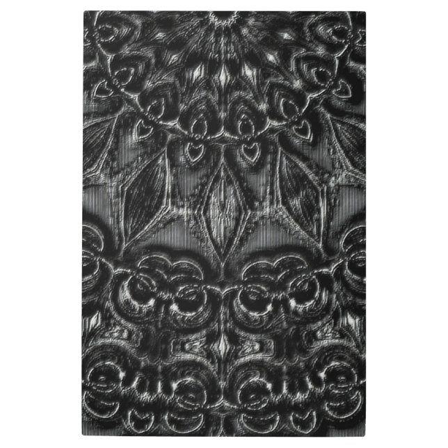 Impresión Metalizado de Mandala de carbón vegetal (Anverso)