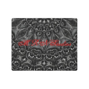 Impresión Metalizado de Mandala de carbón vegetal