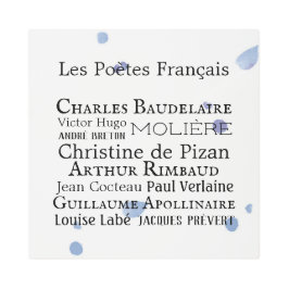 Impresión Metalizado de poetas franceses