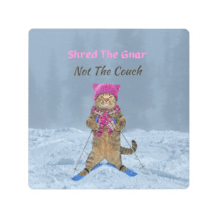 Impresión metalizado, despedazado Gnar Ski Cat