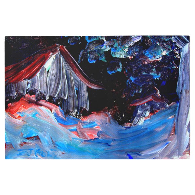 Impresión metalizado- E.J. Gold - Paisaje de campo (Anverso)