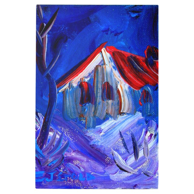 Impresión metalizado- E.J. Gold - Paisaje de campo (Anverso)