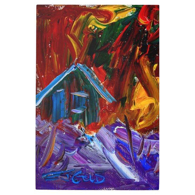 Impresión metalizado- E.J. Gold - Paisaje de campo (Anverso)