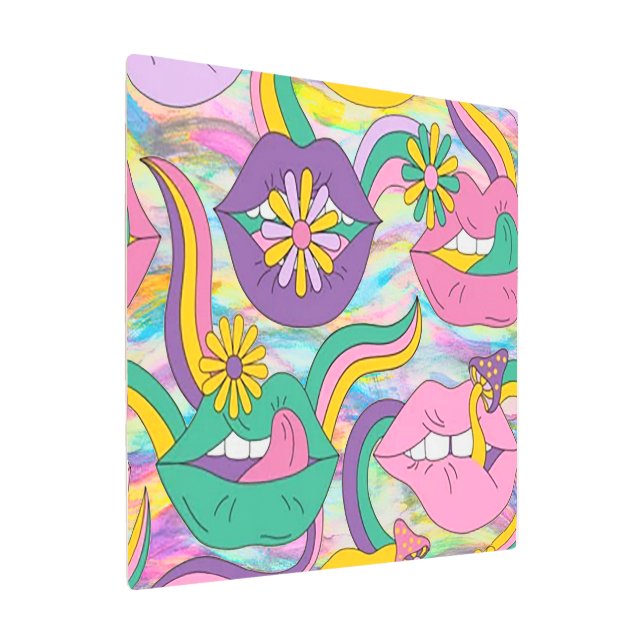 Impresión Metalizado "Flower Power" (Angulado)