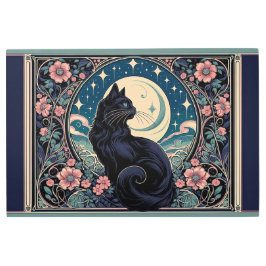 Impresión Metalizado mística del gato negro Art No