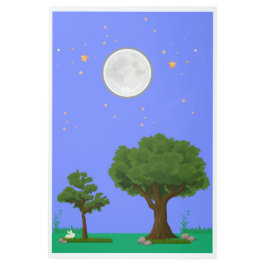 IMPRESIÓN METALIZADO NOCTURNA DE LA LUNA