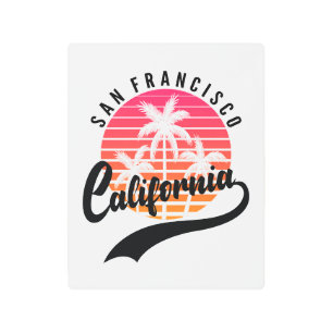 Impresión Metalizado Retro Sunset de San Francisco