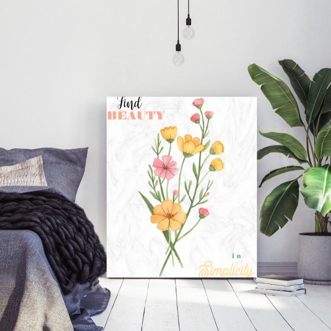 Impresión minimalista de arte botánico con texto P (Subido por el creador)