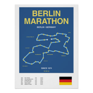 Impresión minimalista de la línea de la maratón de