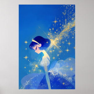 Impresión minimalista de princesa hada