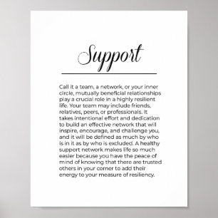 Impresión minimalista de SOPORTE inspirador