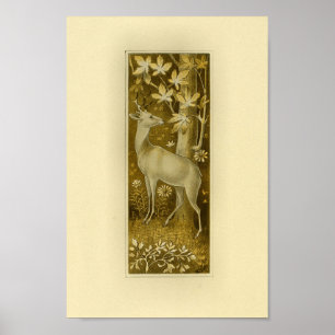 Impresión mística del ciervo blanco en Woods 1877