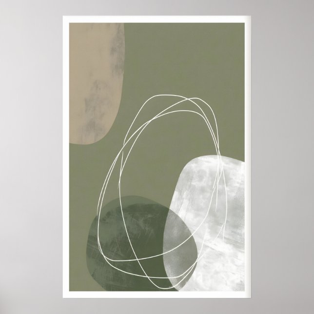 Impresión moderna abstracta formas redondeadas org (Frente)
