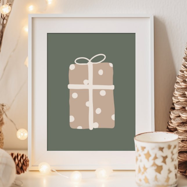 Impresión moderna de Boho Beige y Green Christmas  (Subido por el creador)