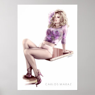 Impresión moderna del ilustracion del chica